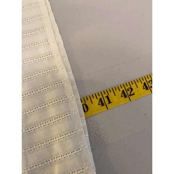 Rolee Cream Button-Down Dress Floral Embroidery Short Sleeves V-Neckline Medium - Picture 7 of 13